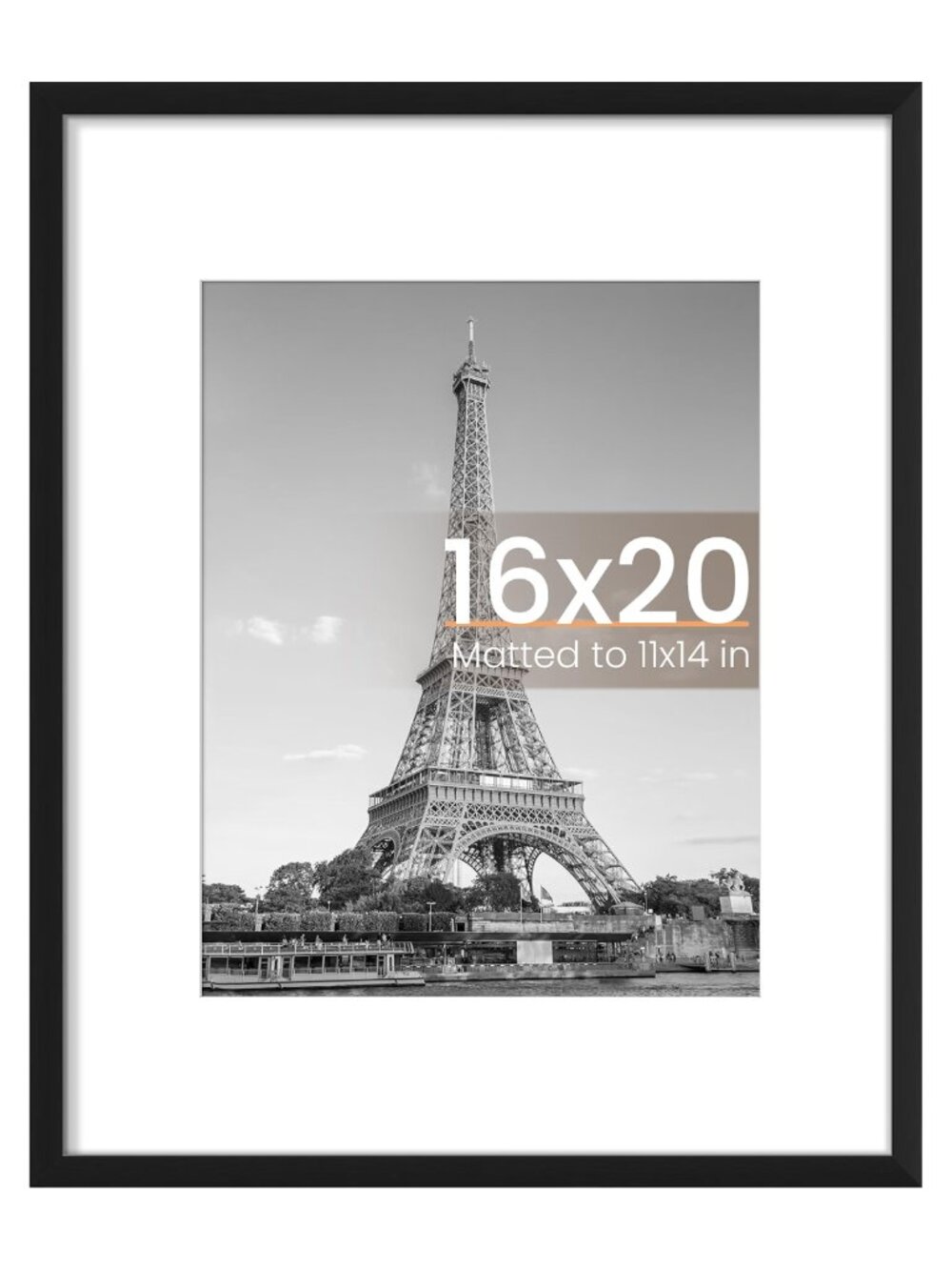 16x20 Picture Frame Wall Decor Poster Frame with Mat Classic Durable
